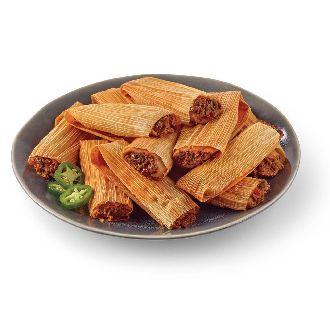 H-E-B Mi Tienda Spicy Pork Tamales (Sold Hot); image 2 of 3