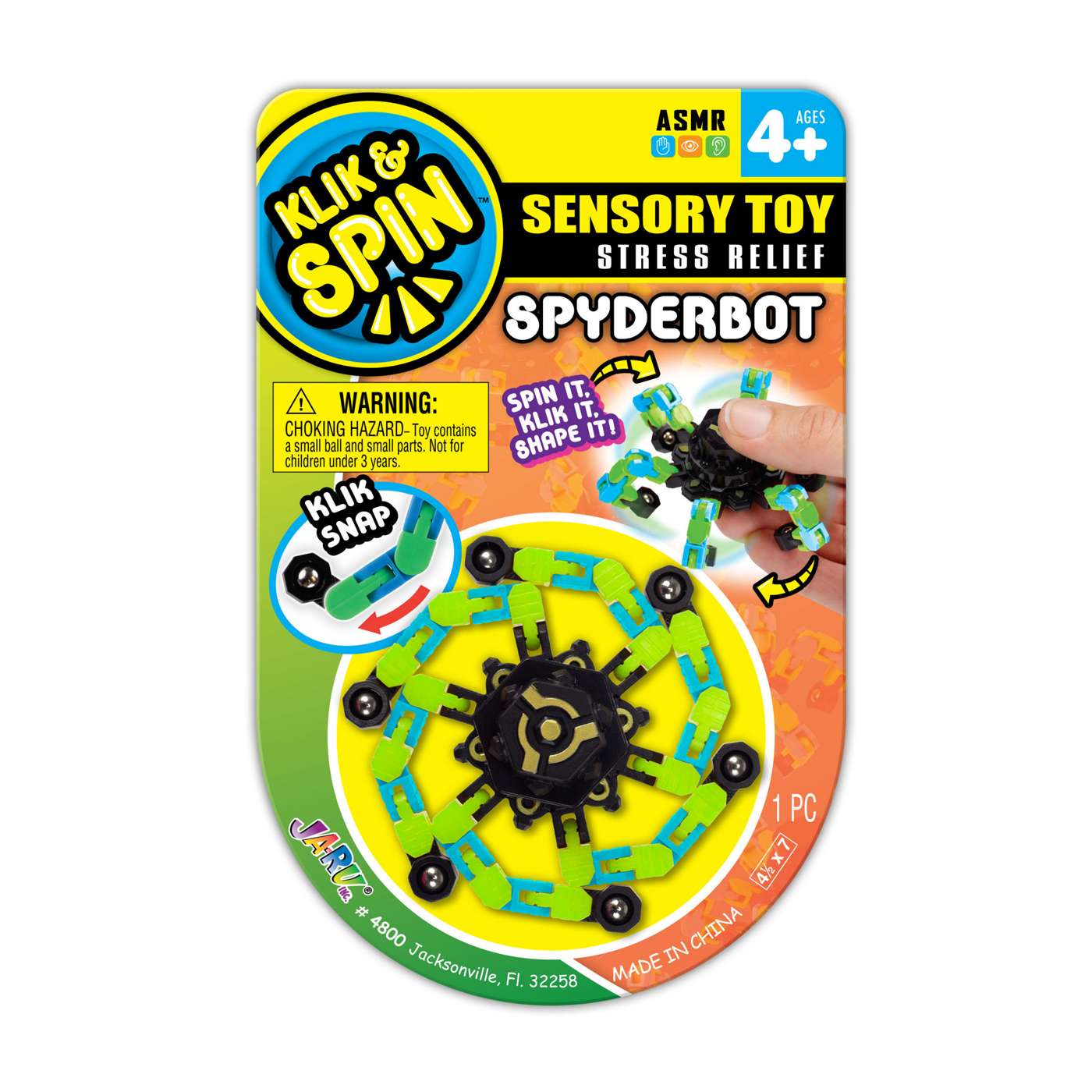 Klik & Spin Spyderbot Sensory Toy; image 1 of 7