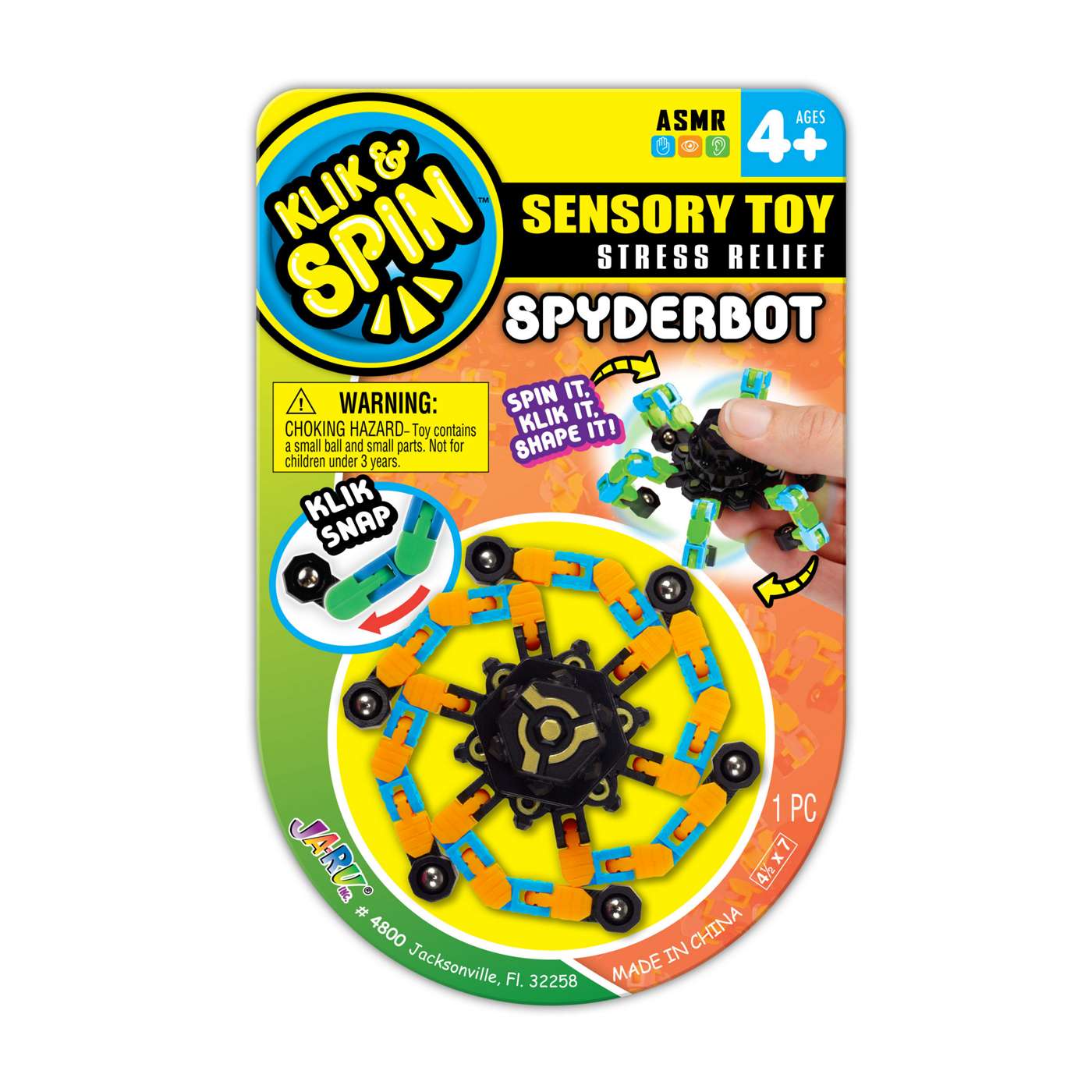 Klik & Spin Spyderbot Sensory Toy; image 2 of 4
