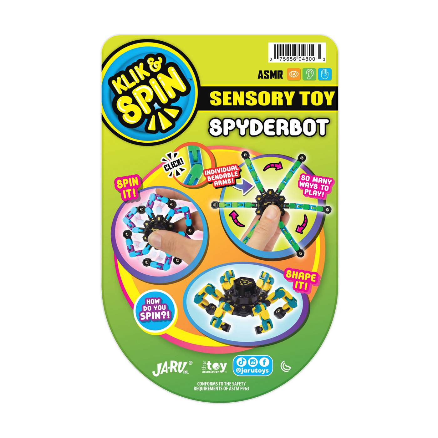 Klik & Spin Spyderbot Sensory Toy; image 4 of 7