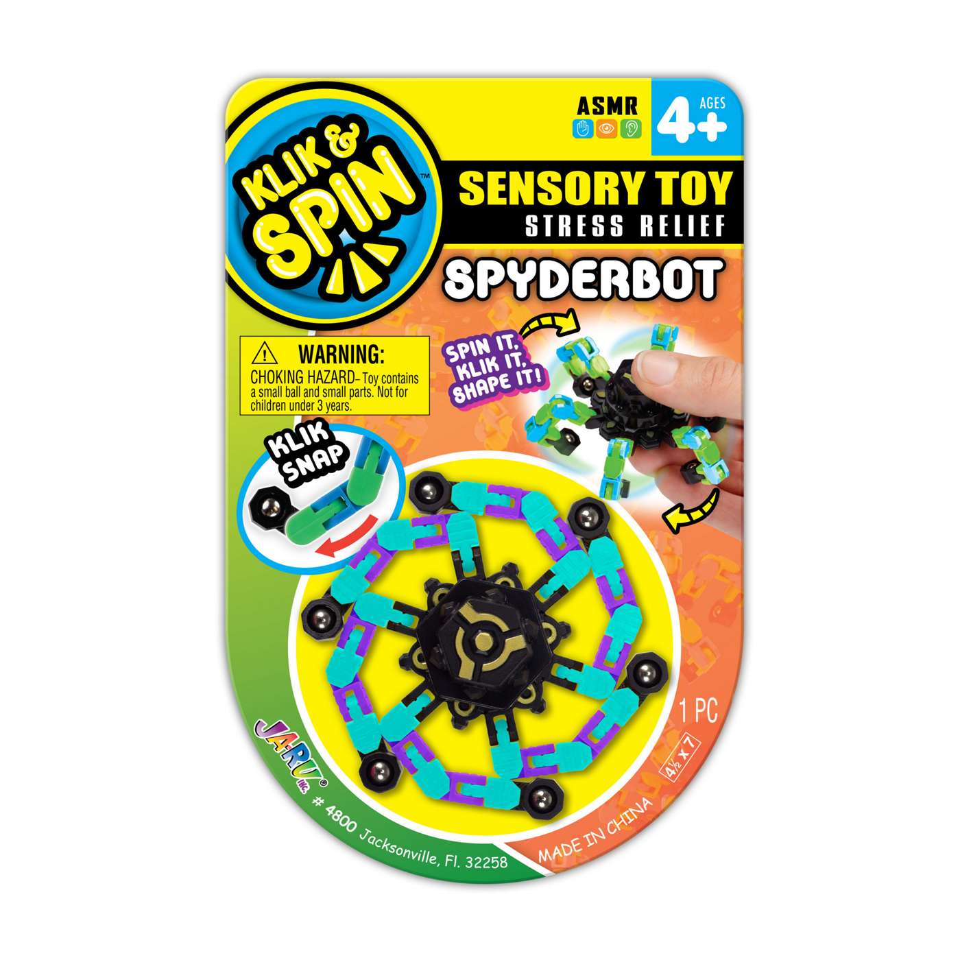 Klik & Spin Spyderbot Sensory Toy; image 5 of 7