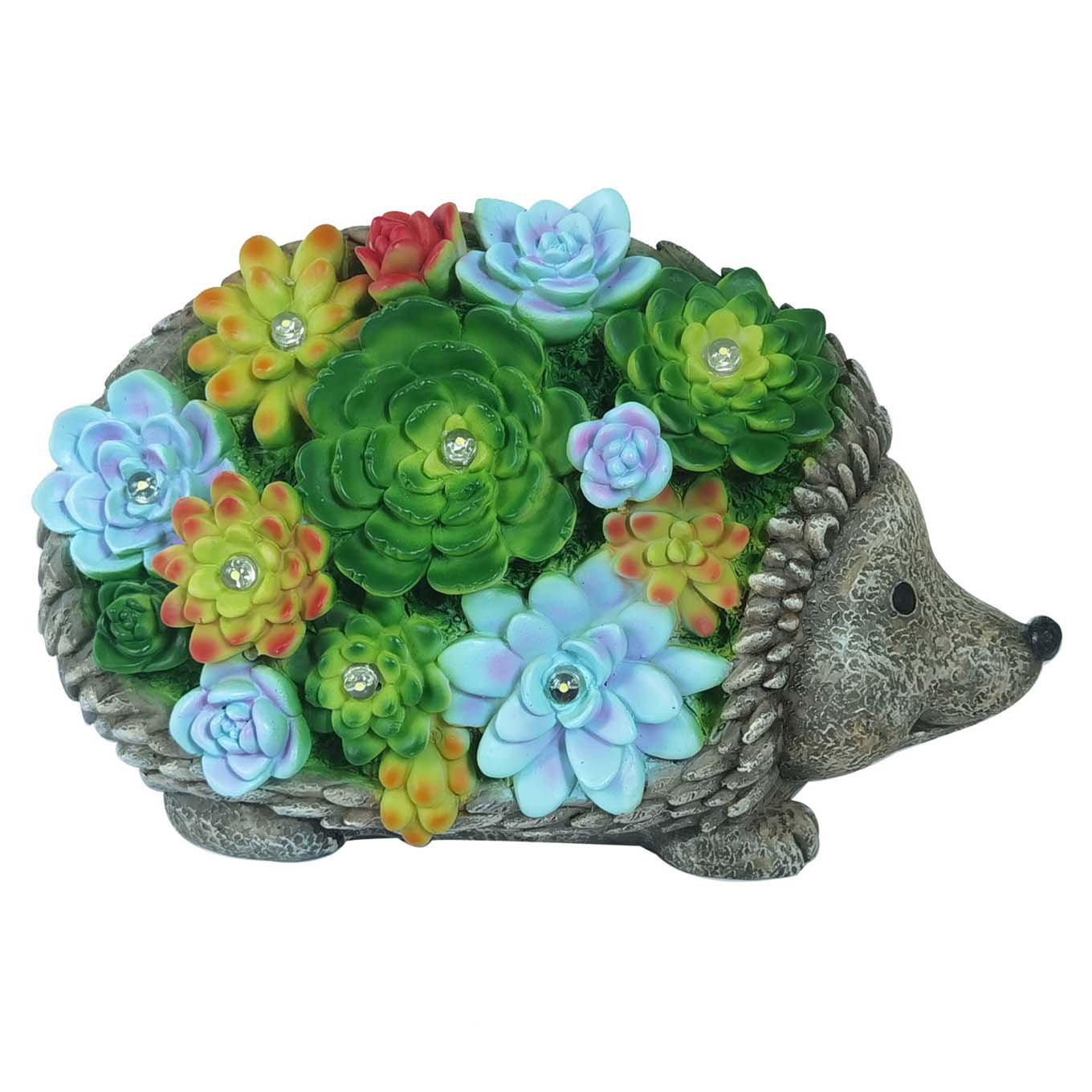 Evergreen Solar Succulent Hedgehog Garden Statue Shop Outdoor Decor