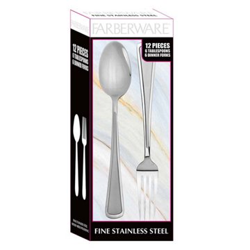 Farberware Fine Stainless Steel Duo Flatware Set - Chelsea, 12 pc