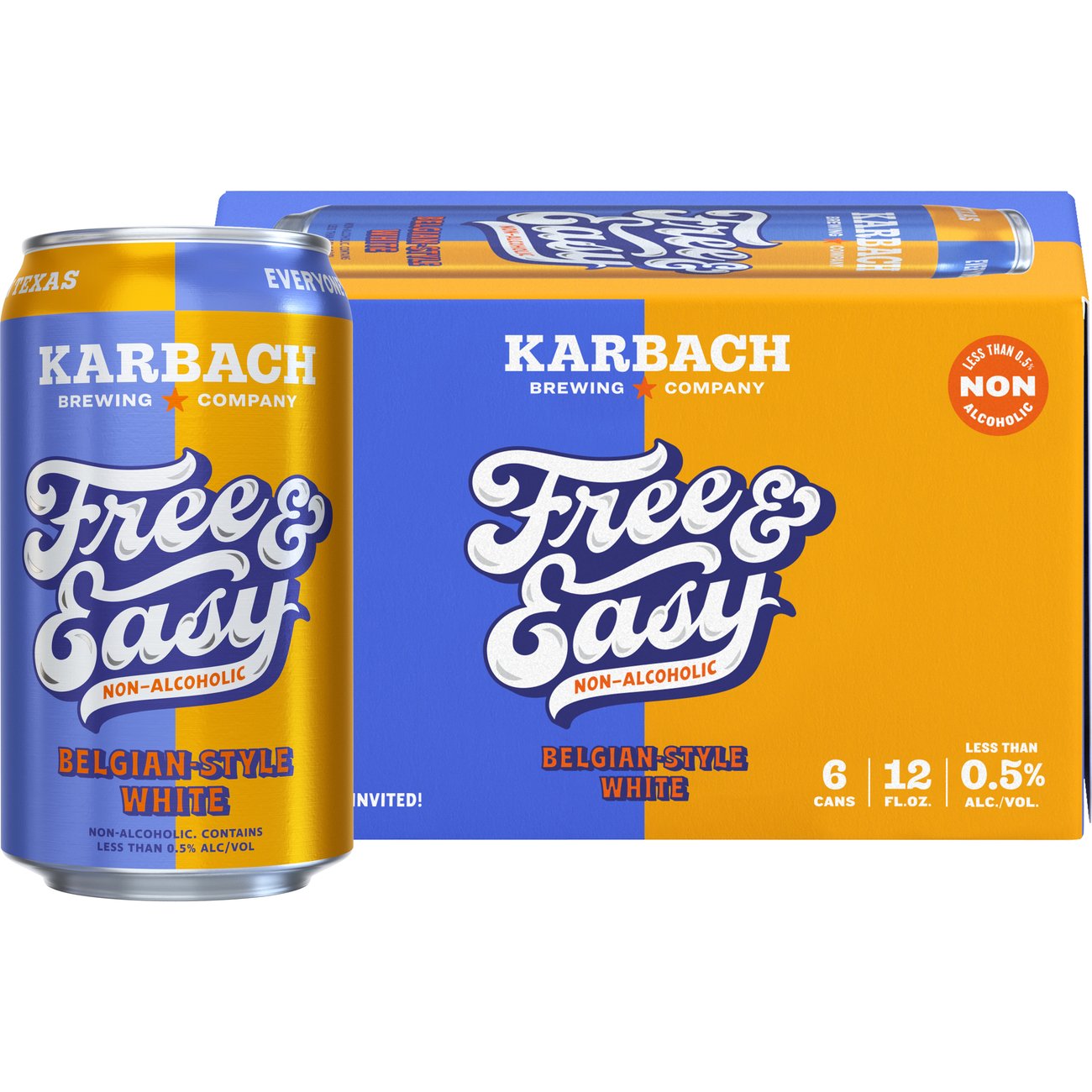 Karbach Brewing NonAlcoholic Free and Easy BelgianStyle White Beer 12