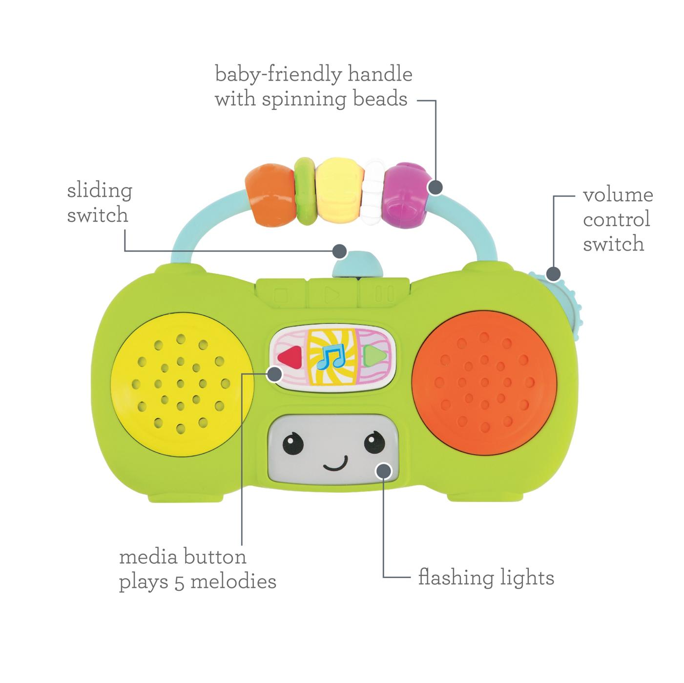 Infantino Music & Light Pretend Mini Boombox; image 2 of 7