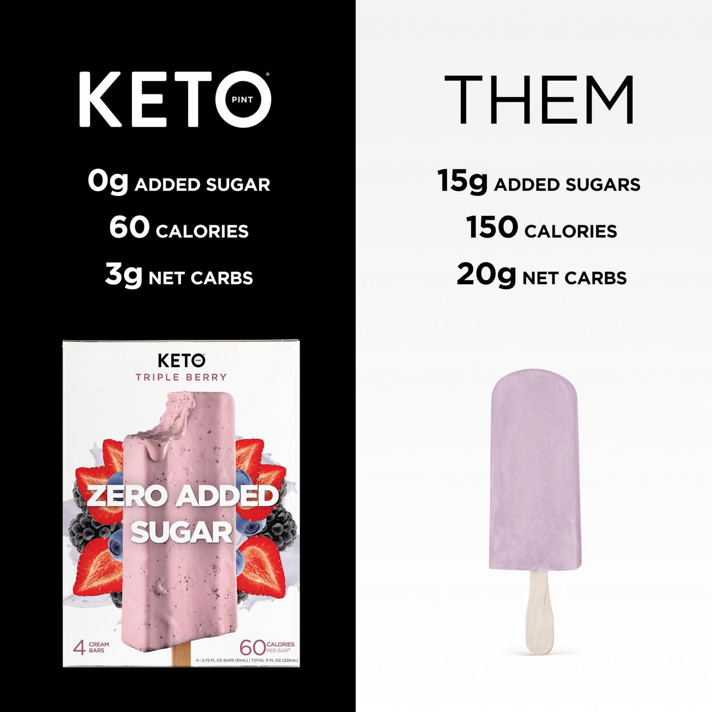 Keto Pint Zero Added Sugar Triple Berry Cream Bars; image 5 of 5