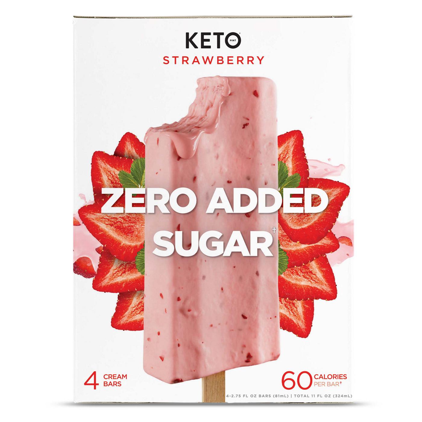 Keto Pint Zero Added Sugar Strawberry Cream Bars; image 1 of 5