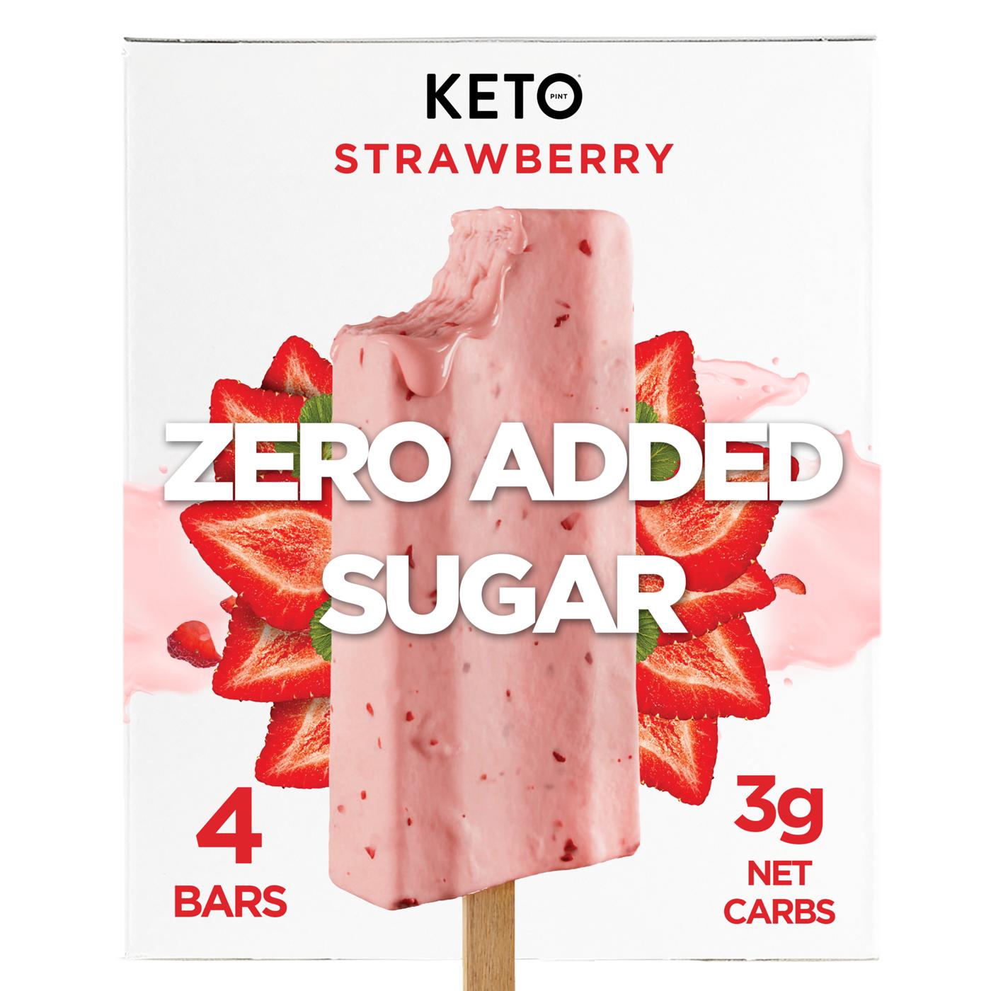 Keto Pint Zero Added Sugar Strawberry Cream Bars Shop Bars & pops at