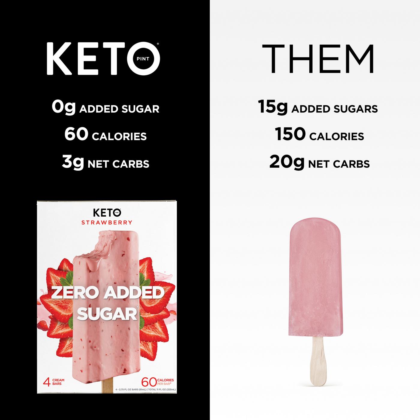 Keto Pint Zero Added Sugar Strawberry Cream Bars; image 3 of 5