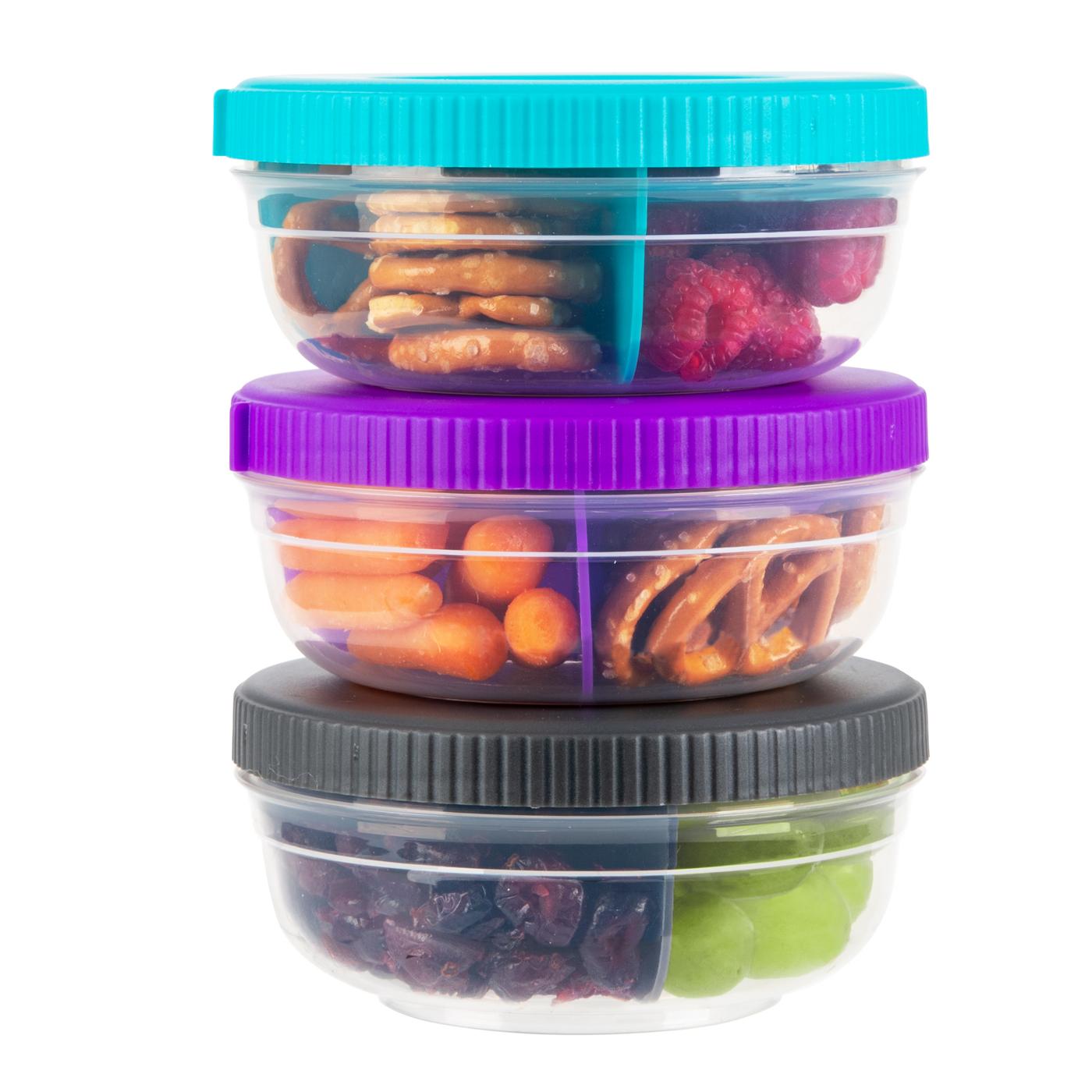 SnapLock 3-Portion Snack Stack Containers; image 4 of 4