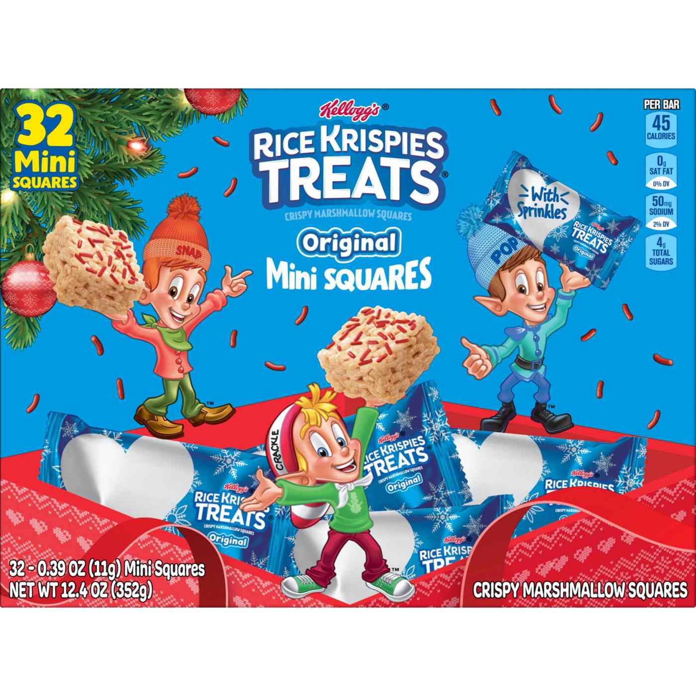 Kelloggs Original with Holiday Sprinkles Mini Marshmallow Cereal Bars, 12.4 oz; image 2 of 5