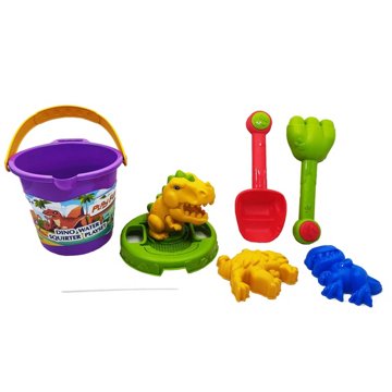 Play Fun Dino Water Squirter Bucket Playset, 8 pc