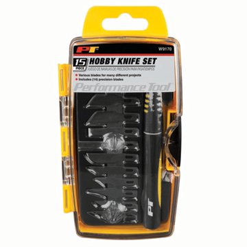 Performance Tool Hobby Knife Set, 15 pc