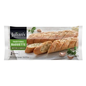 Julian's Recipe Butter & Garlic Traditional Baguette, 2 ct
