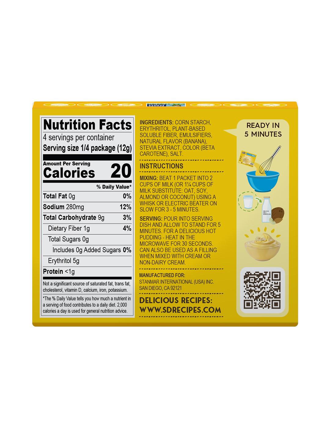 Simply Delish Sugar Free Banana Instant Pudding Mix Shop Pudding