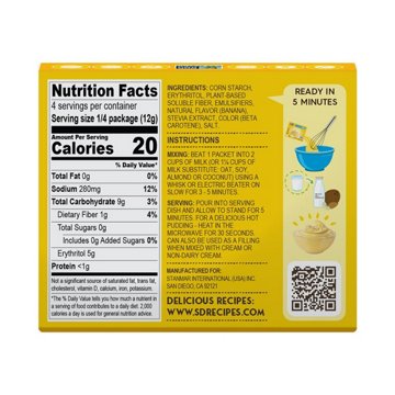 Simply Desserts Sugar Free Banana Instant Pudding Mix, 1.7 oz