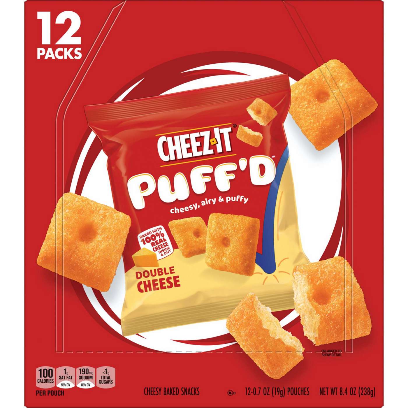 Cheez-It Puff'd Double Cheese Cheesy Baked Snacks; image 1 of 5
