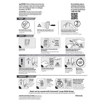 Command X-Large Hook - White