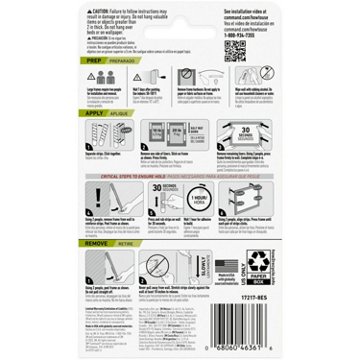 Command X-Large Picture Hanging Strips - White, 8 pk