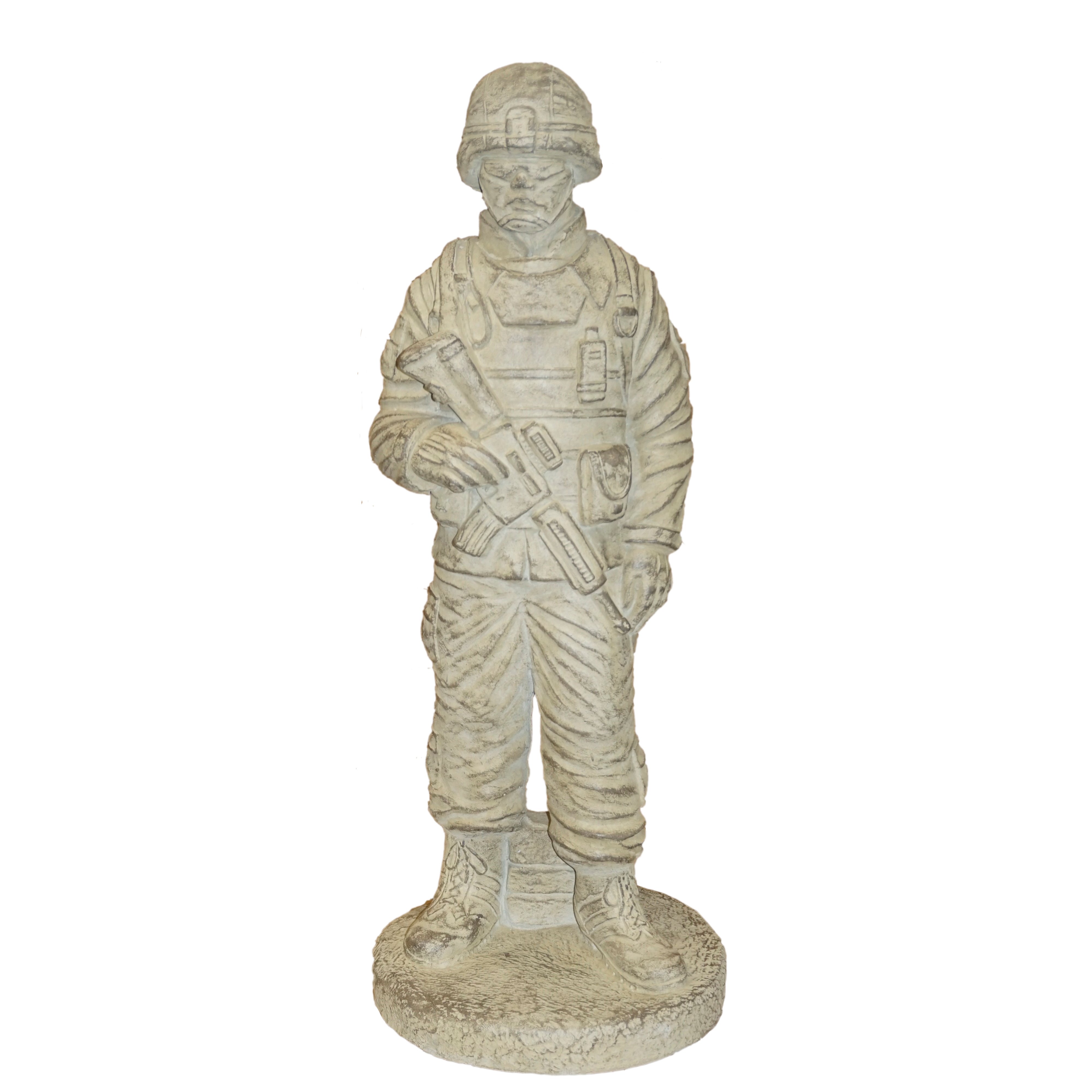 Athens Stonecasting Standing Soldier Concrete Statue - Shop Outdoor