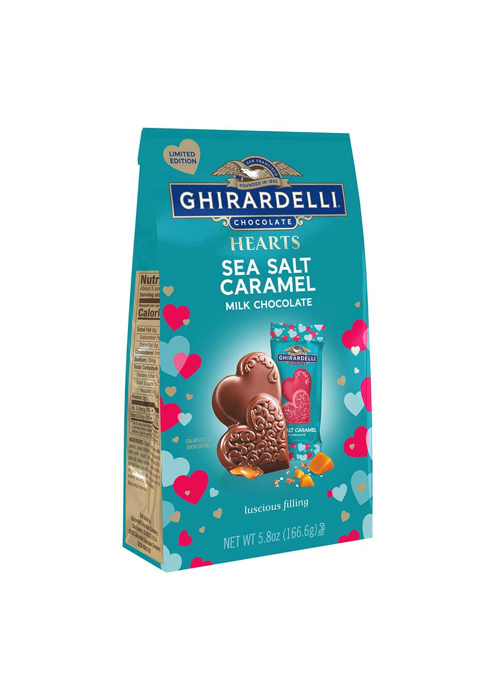 Ghirardelli Sea Salt Caramel Milk Chocolate Hearts Valentine's Candy; image 2 of 3