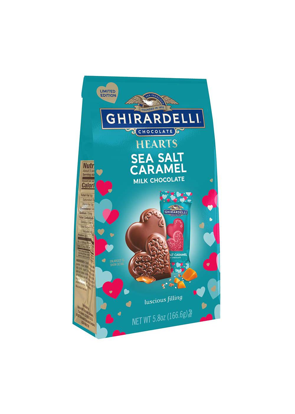 Ghirardelli Sea Salt Caramel Milk Chocolate Hearts Valentine's Candy