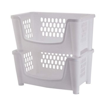 Starplast Stacking Bin - White