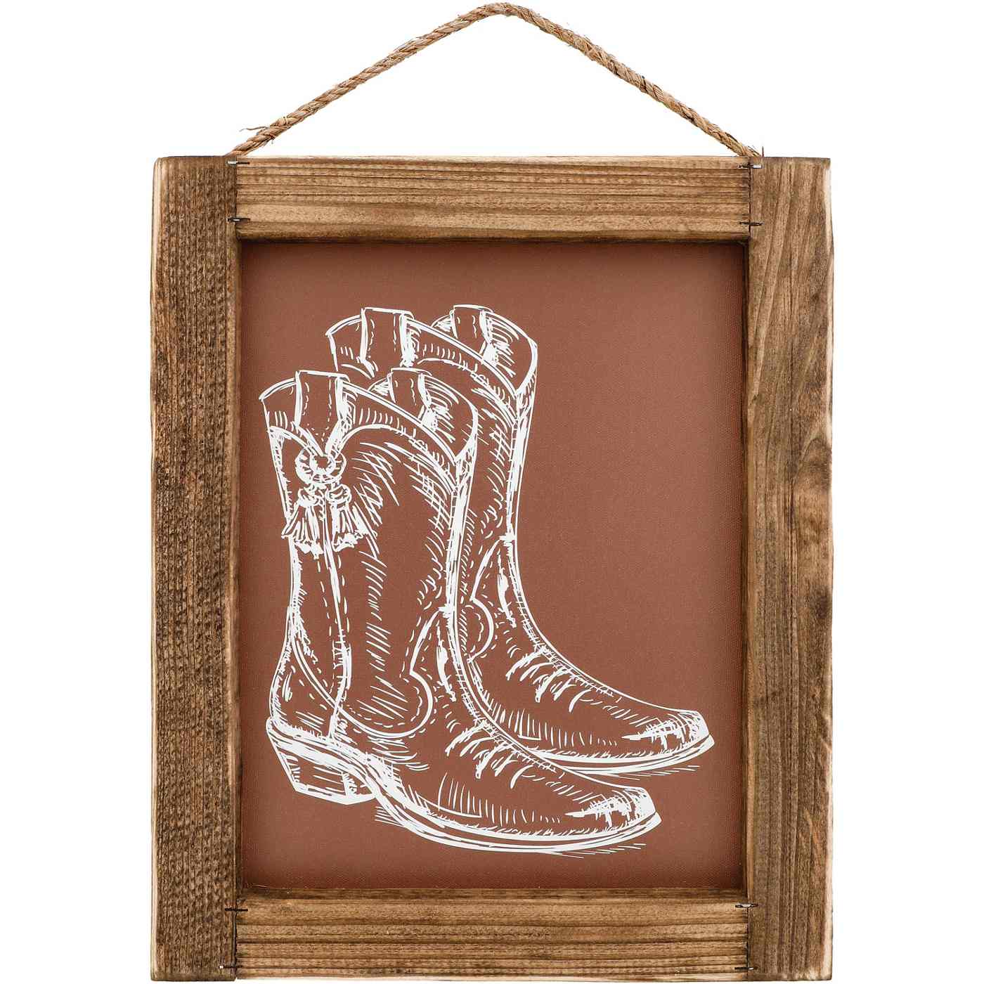 SUPERDANT Cowboy Boots & Hats Wall Decals | Western Style Vinyl Wall Stickers | Rustic Home Decor Transfer Decals