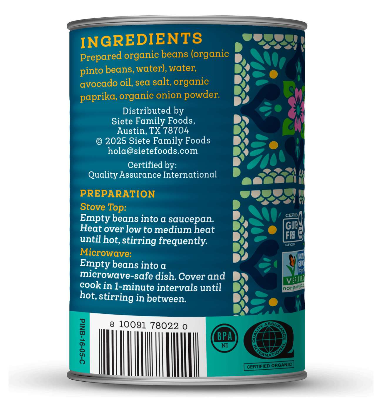 Siete Vegan Refried Pinto Beans; image 4 of 7