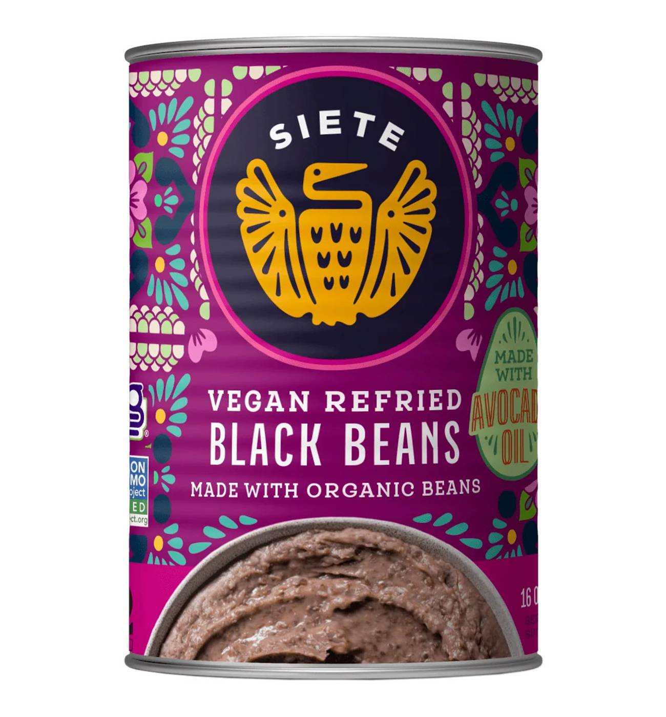 Siete Vegan Refried Black Beans; image 1 of 7