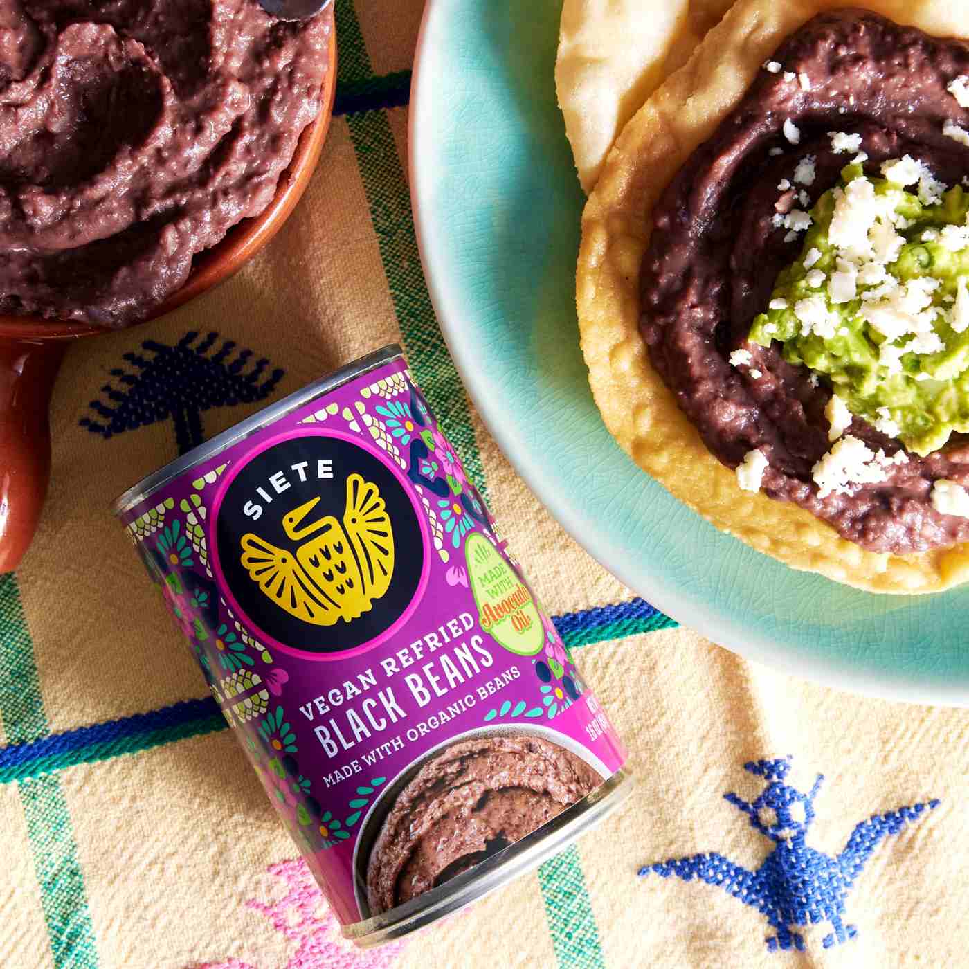 Siete Vegan Refried Black Beans - Shop Beans & legumes at H-E-B