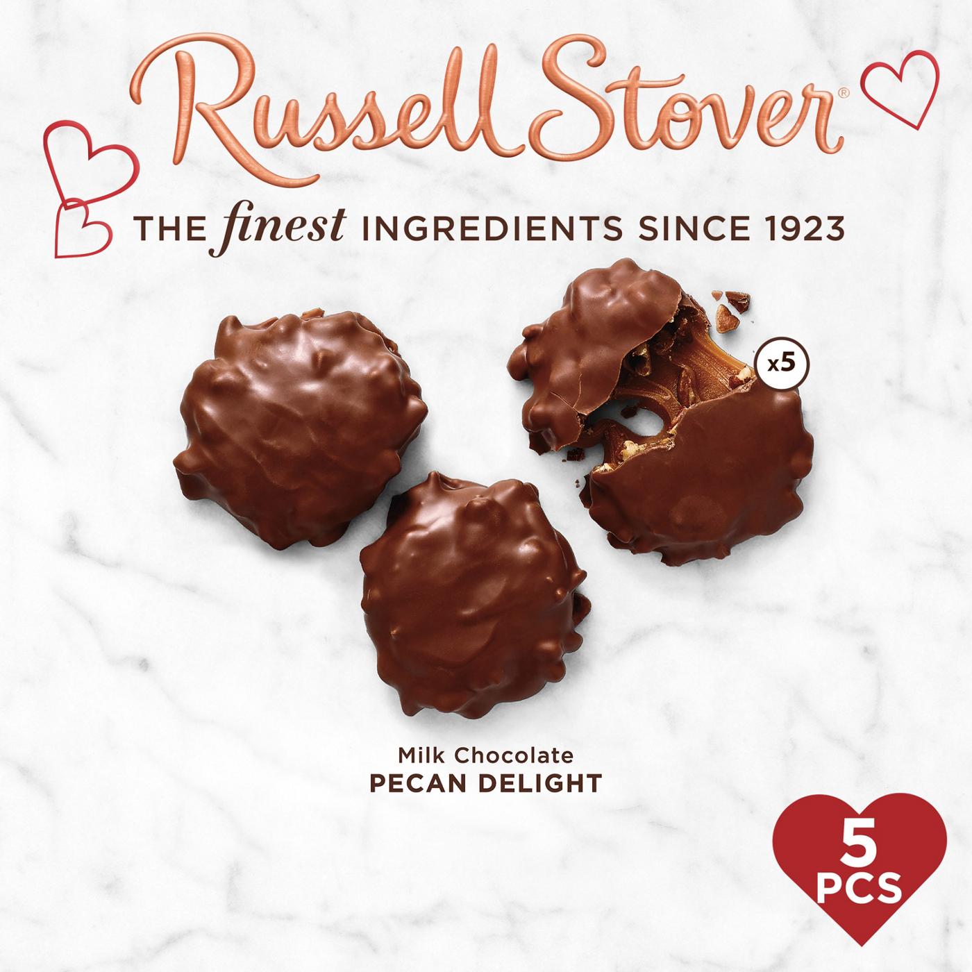 Russell Stover Pecan Delights Red Foil Valentine's Heart Gift Box, 5 pc; image 4 of 7