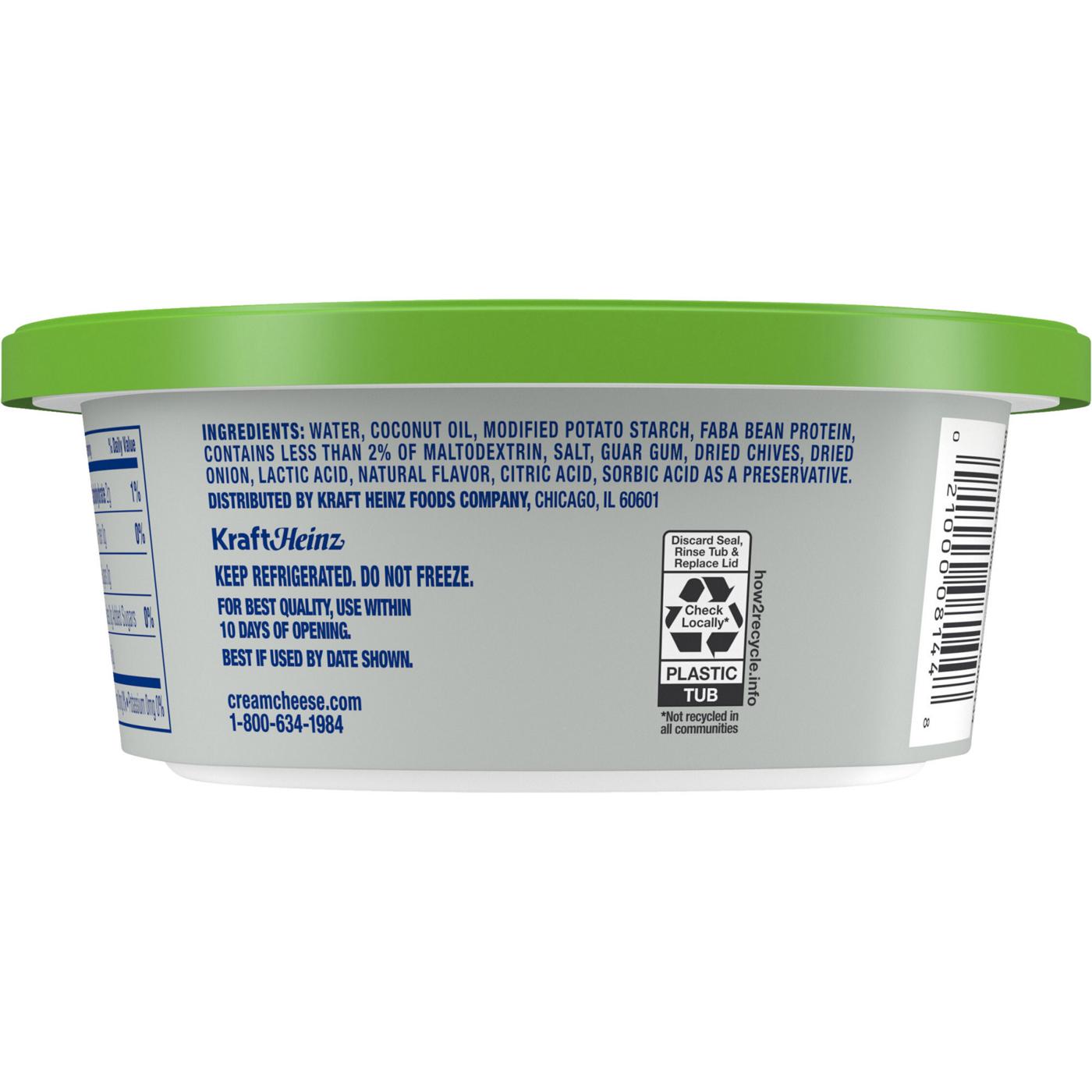 Philadelphia Plant-Based Dairy Free Chive & Onion Cream Cheese Spread, 8 oz Tub; image 2 of 9