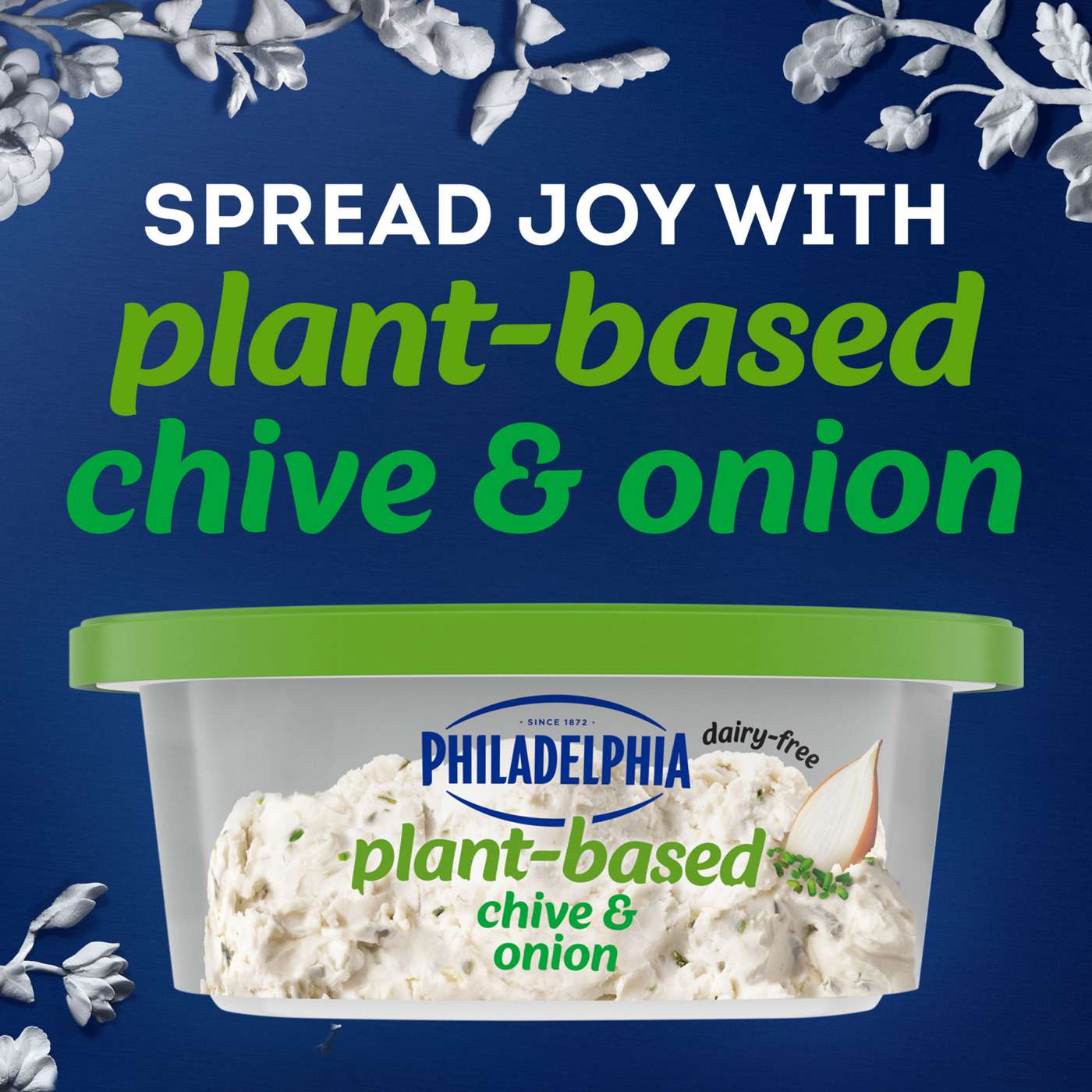 Philadelphia Plant-Based Dairy Free Chive & Onion Cream Cheese Spread, 8 oz Tub; image 3 of 9