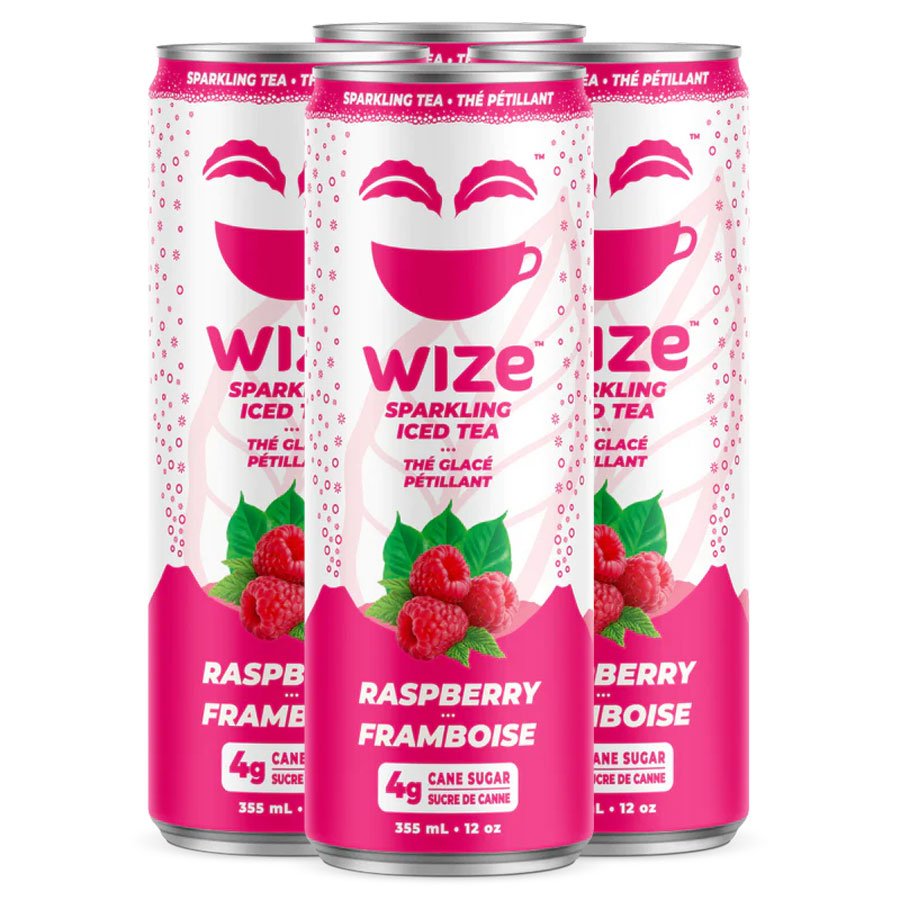 Wize Tea Sparkling Raspberry Tea 12 oz Cans, 4 pk | Central Market ...