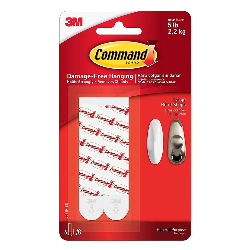 Command Large Refill Strips - White - Shop Hooks & picture hangers at H-E-B