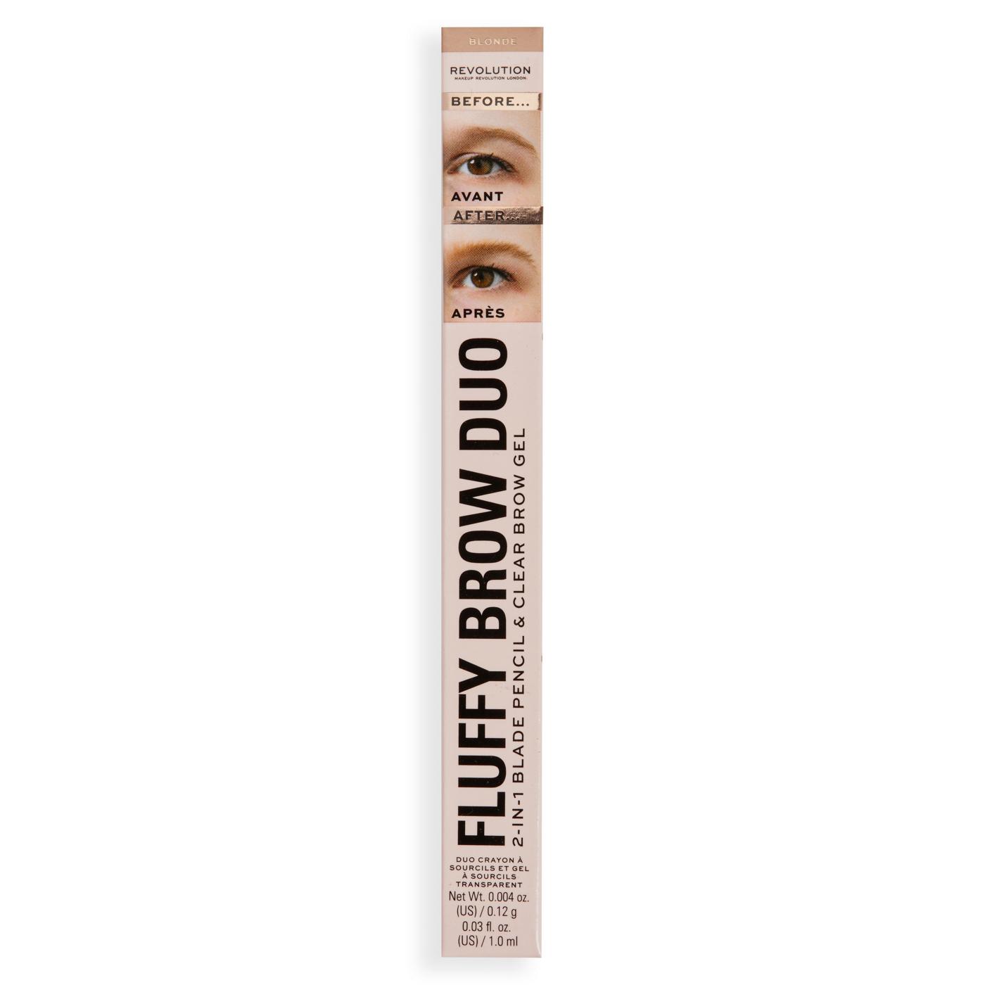 Makeup Revolution Fluffy Brow Duo Pencil - Blonde; image 1 of 4
