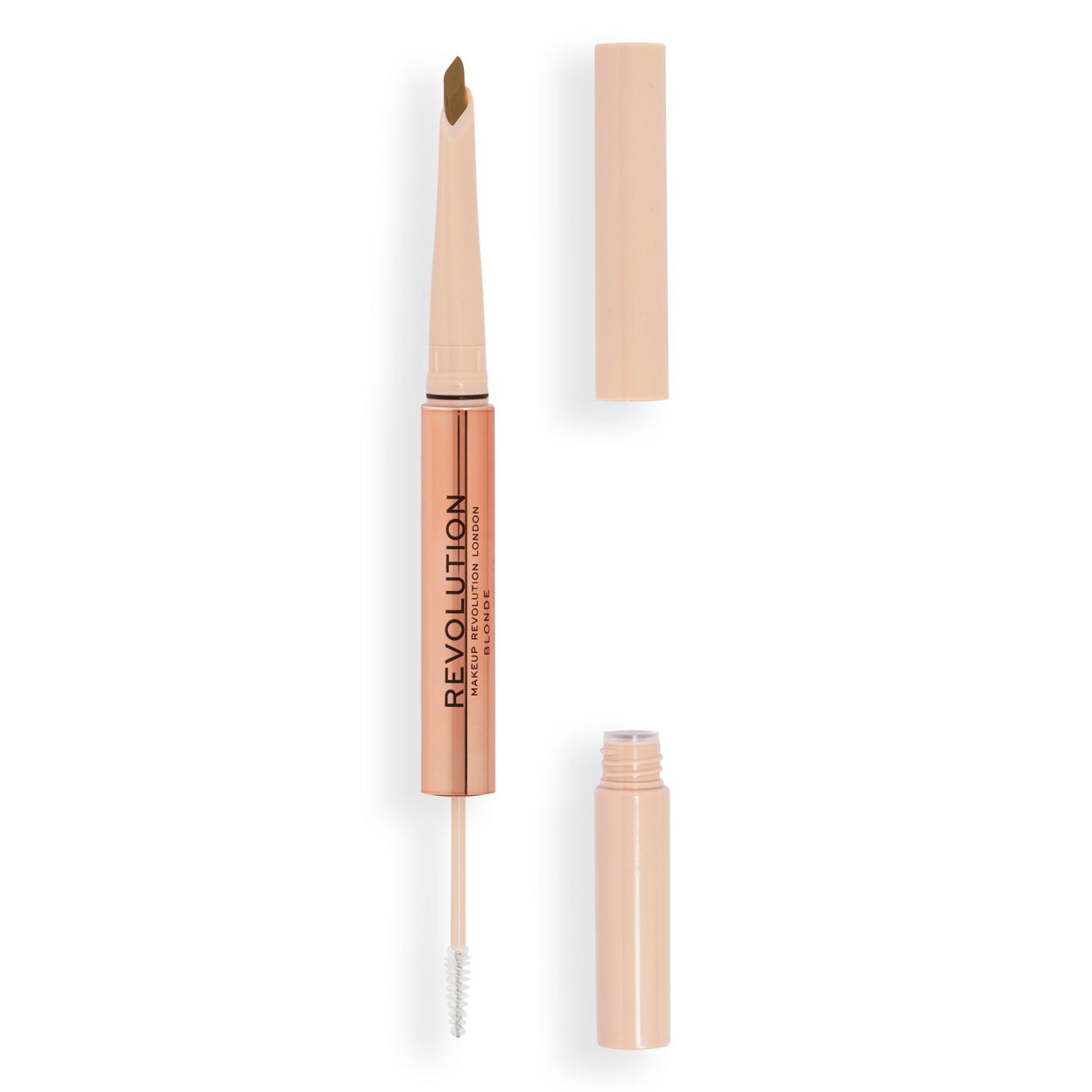 Makeup Revolution Fluffy Brow Duo Pencil - Blonde; image 2 of 4