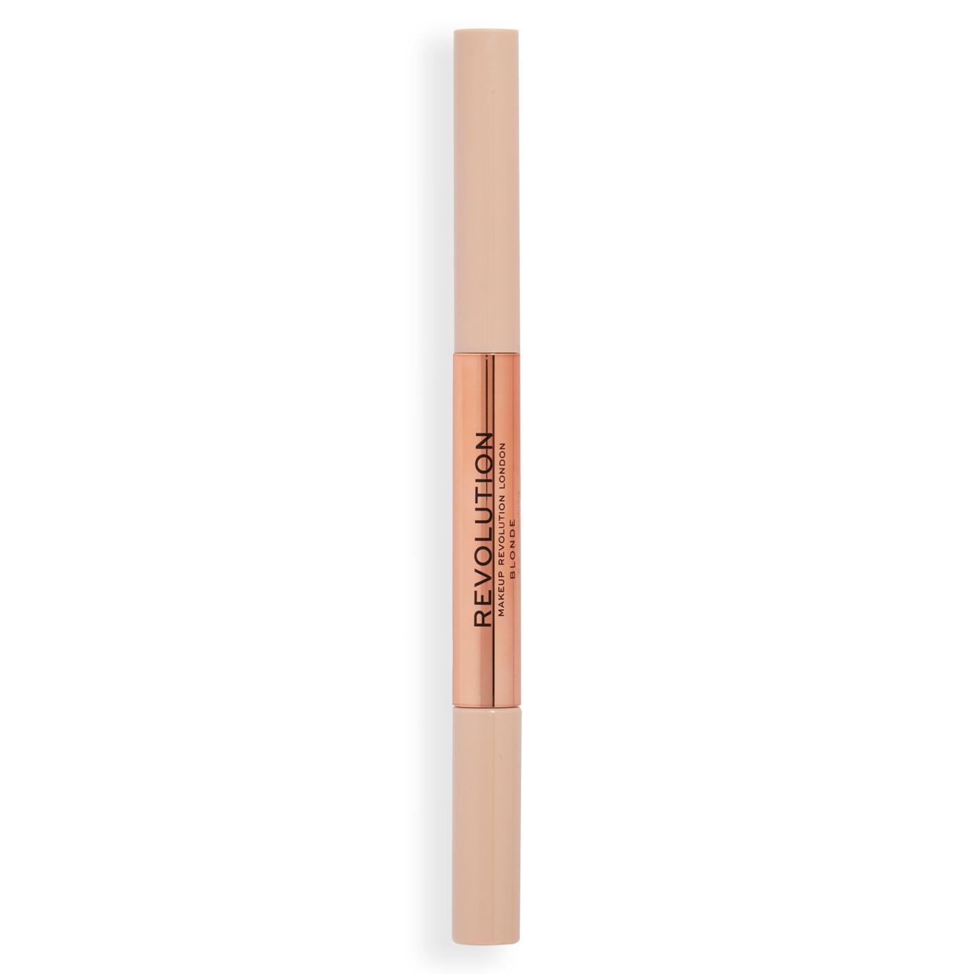Makeup Revolution Fluffy Brow Duo Pencil - Blonde; image 3 of 4