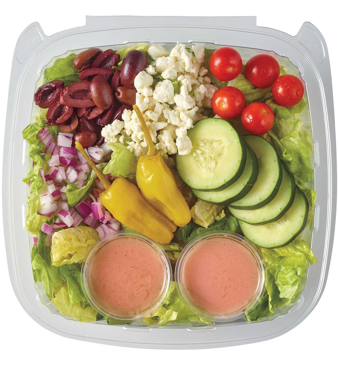 Meal Simple by H-E-B Greek Family-Size Salad & Red Wine Vinaigrette; image 1 of 2