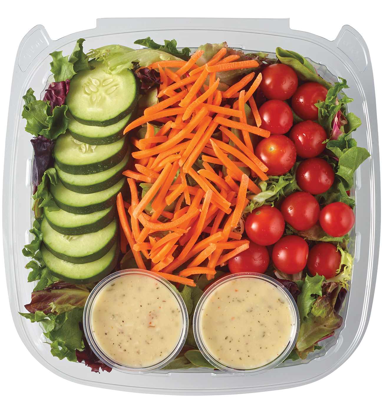 Meal Simple by H-E-B Garden Family-Size Salad with Creamy Italian Dressing  - Shop Salads at H-E-B