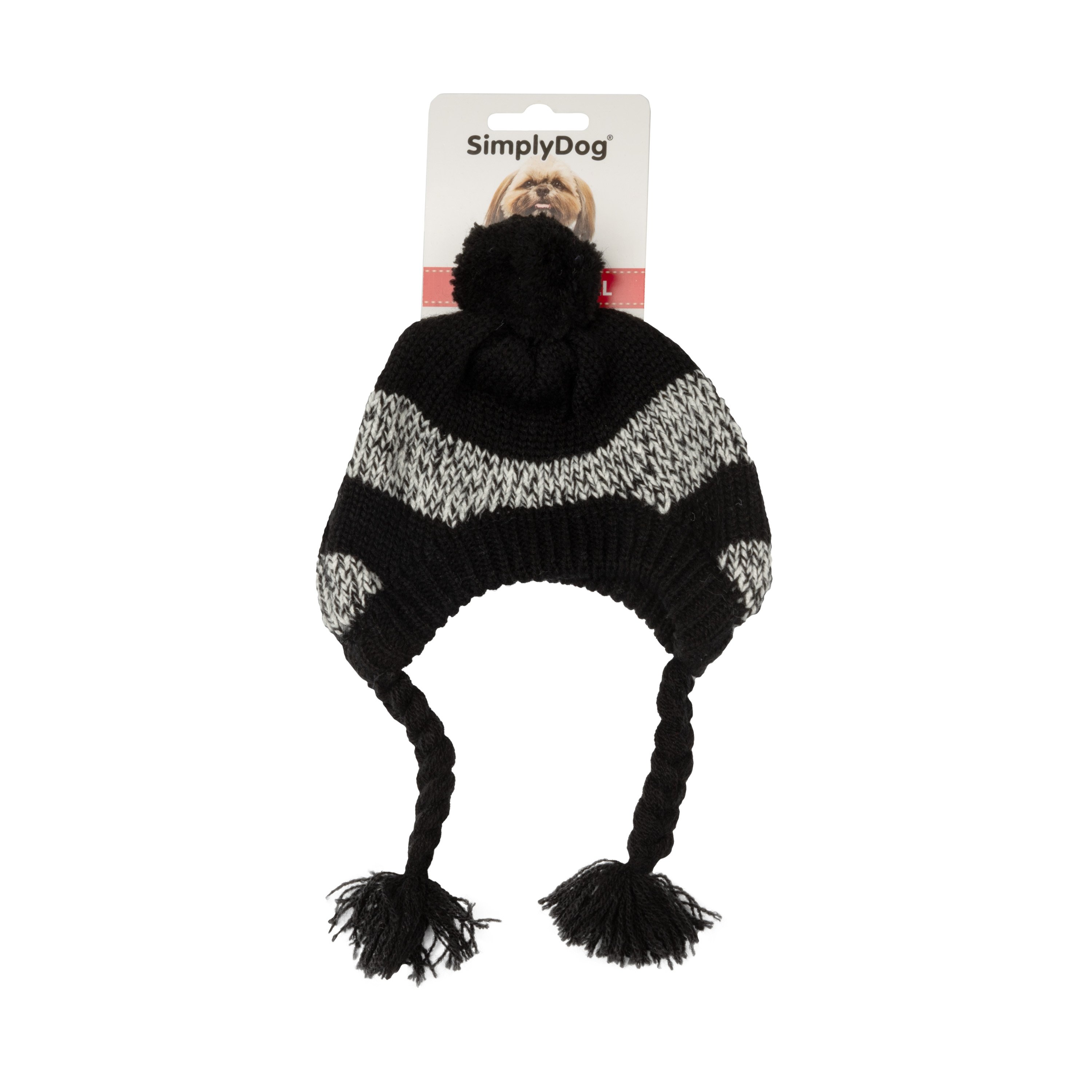 Simply Dog Black Marled Pom Knit Hat Shop Clothes at HEB