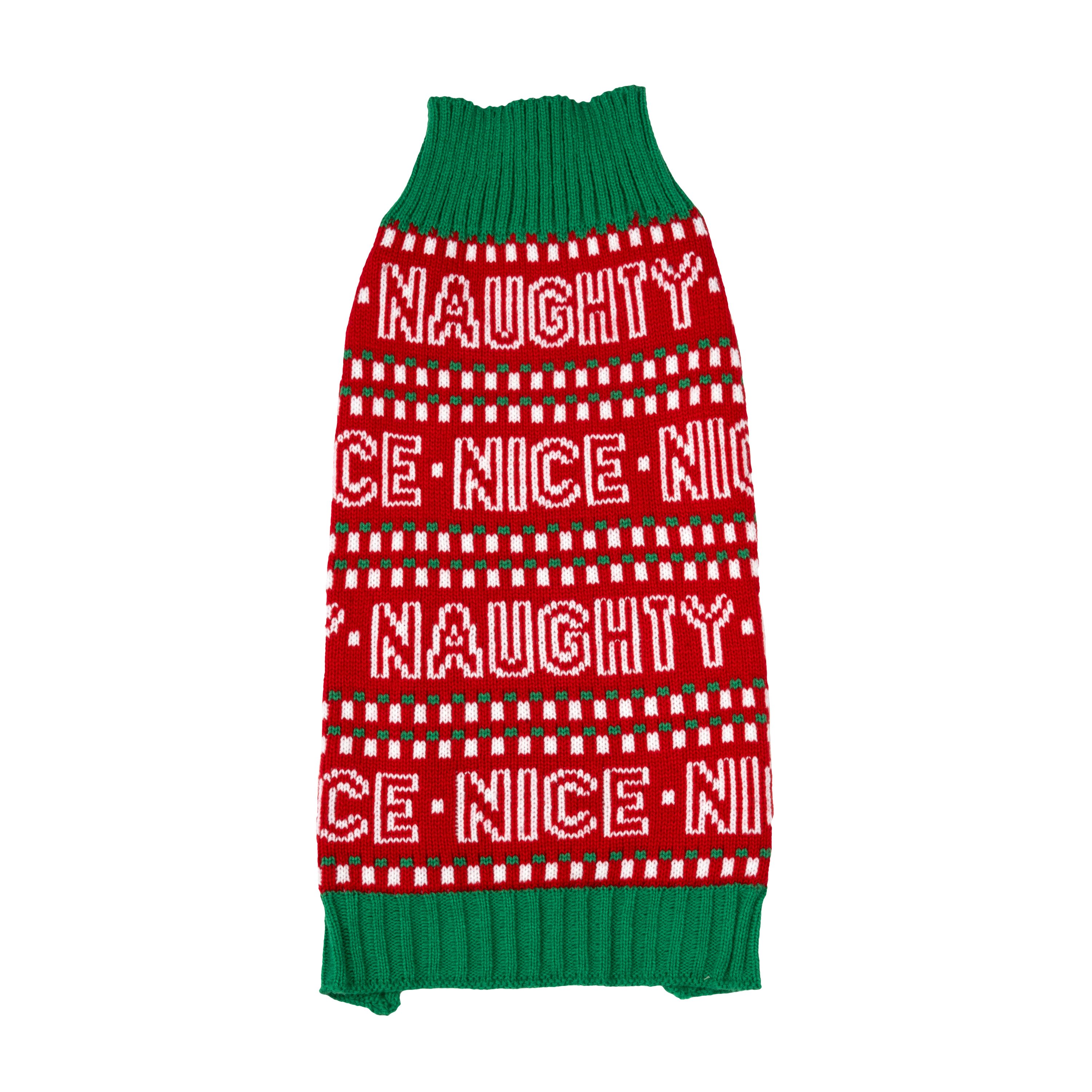 Simply Dog Red Naughty & Nice Sweater Large Shop Clothes at HEB