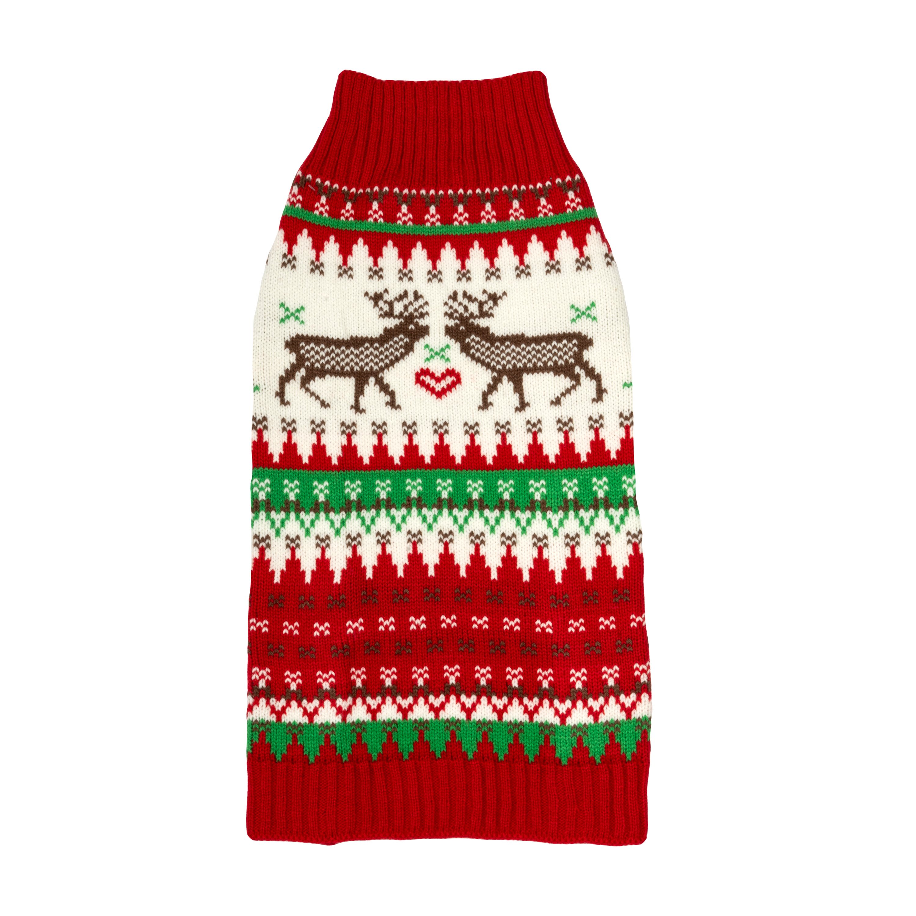 Red Knitted Raindeer Bib 1PSC main image 1
