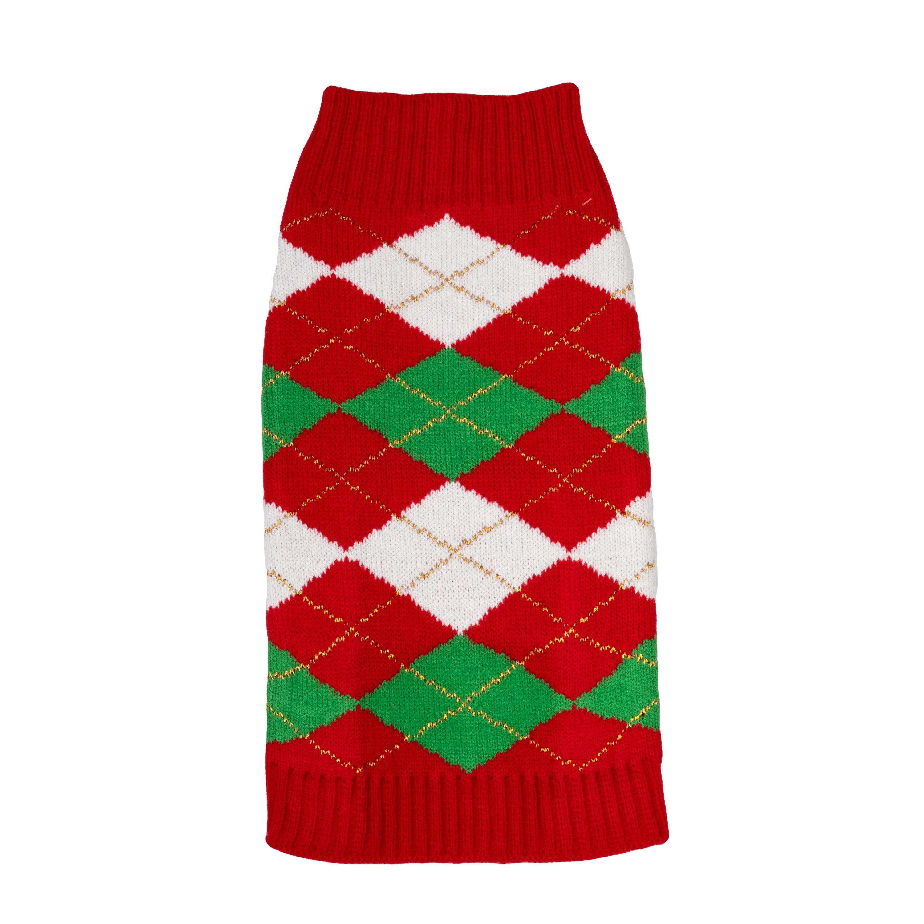 Simply Dog Red Holiday Argyle Sweater Large Shop Clothes at HEB