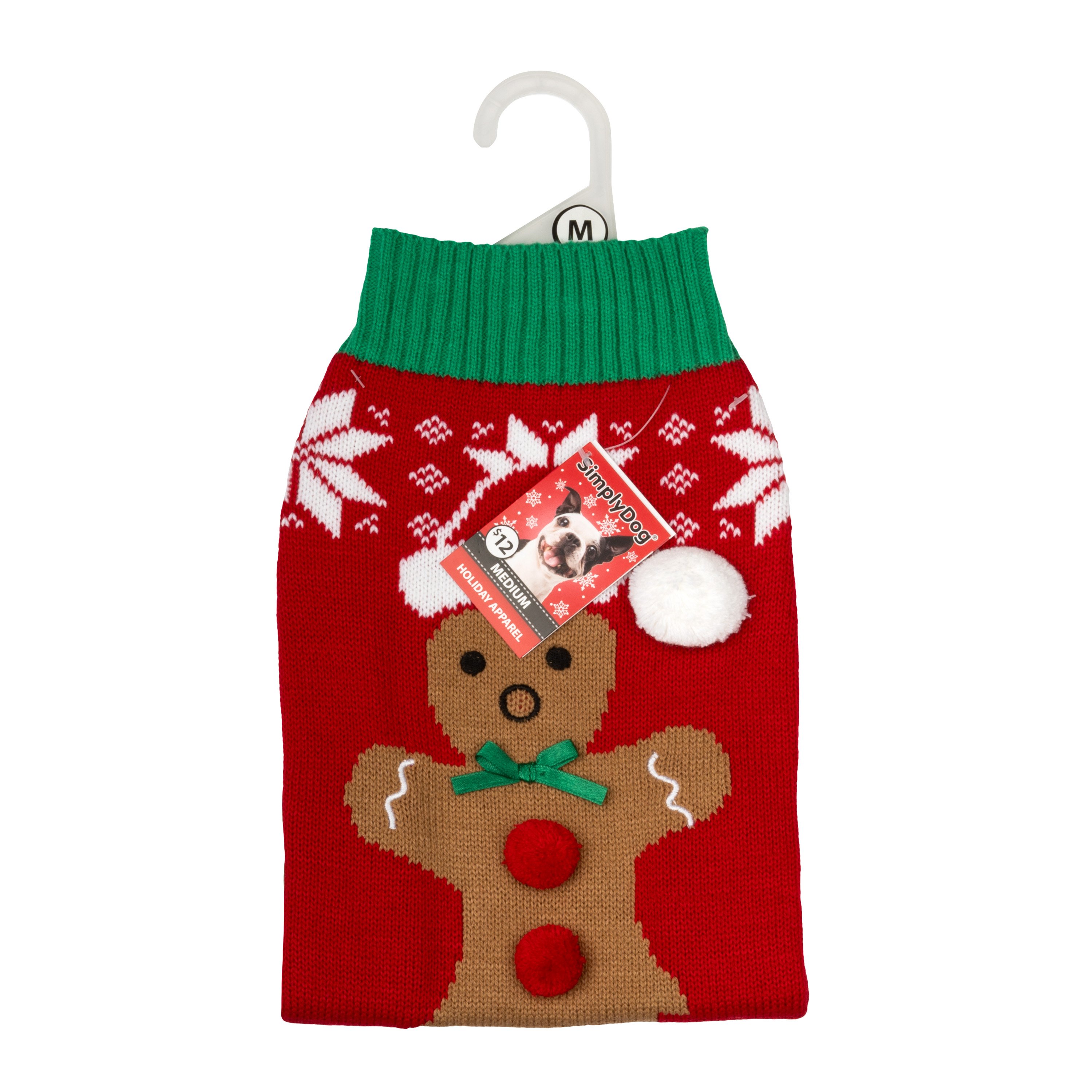 Simplydog Red Gingerbread Man Sweater Medium Shop Clothes at HEB