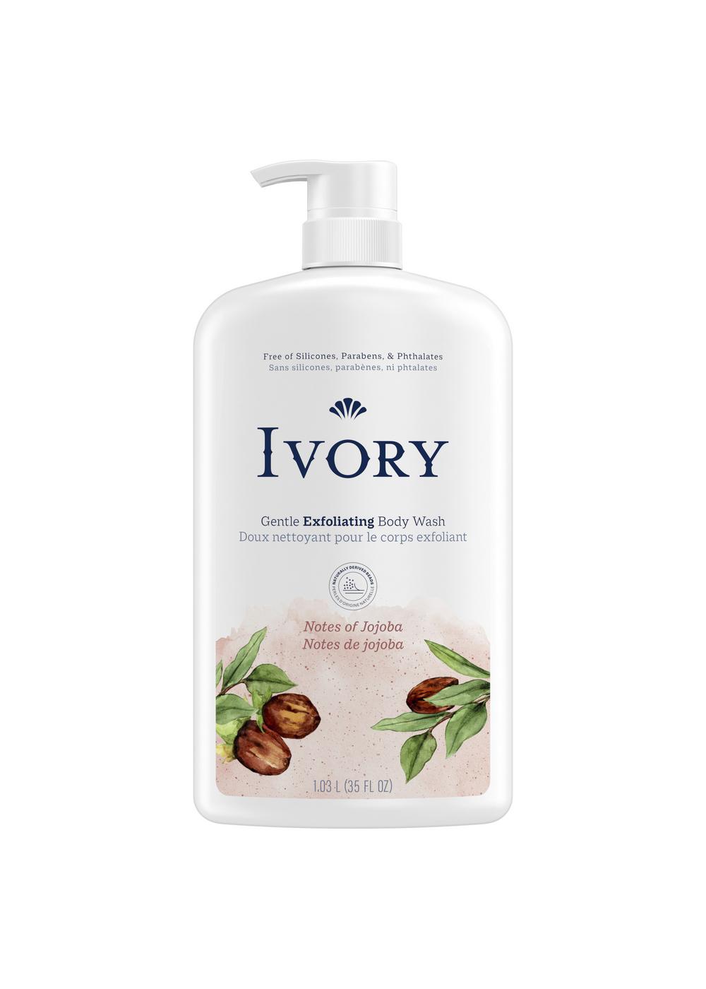 Ivory Gentle Exfoliating Body Wash - Notes of Jojoba; image 1 of 2