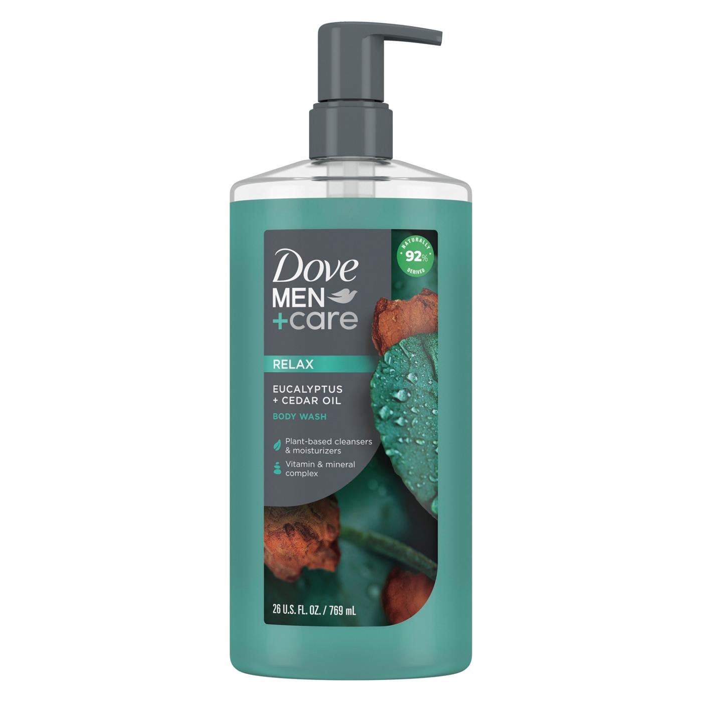 Dove Men+Care Relax Pump Body Wash - Eucalyptus + Cedar Oil; image 1 of 3