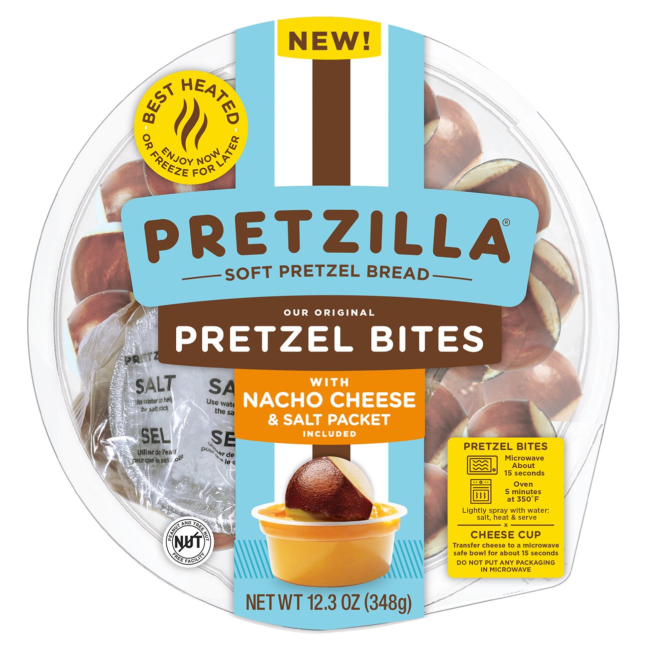 PRETZILLA Soft Pretzel Bread Bites Nacho Cheese Shop Buns & rolls