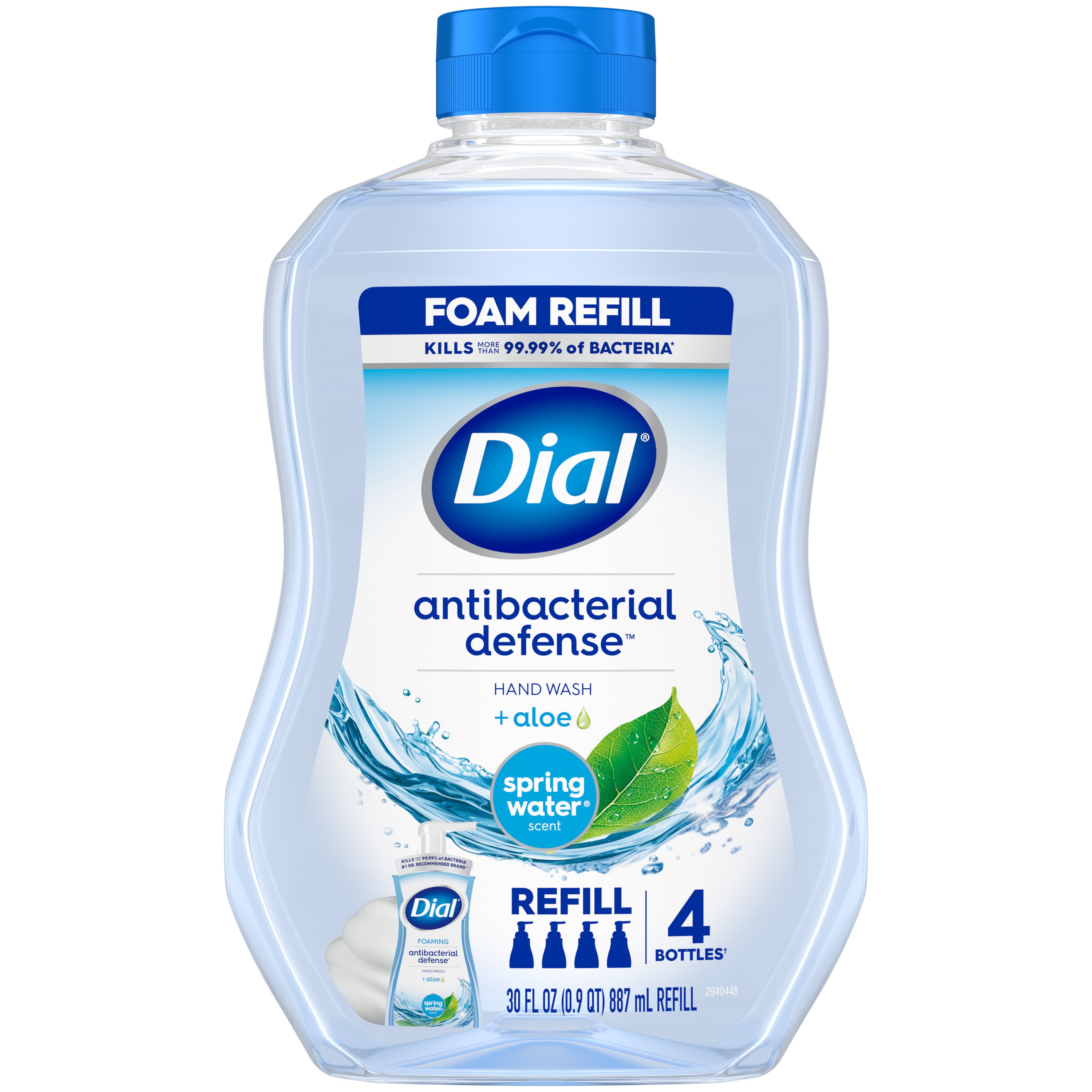 Dial Foam Refill Antibacterial Defense Hand Wash Spring Water Shop